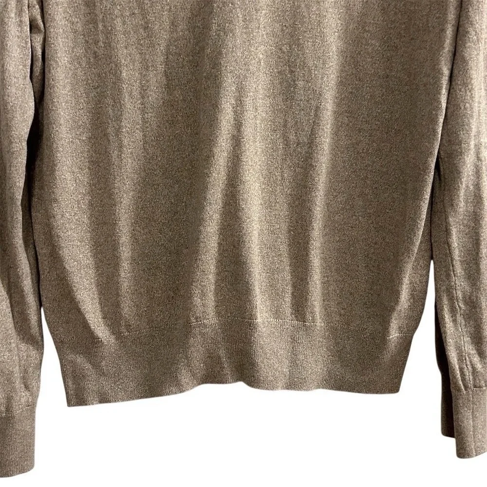 Banana Republic Men's V-Neck‎ Pullover Sweater Beige Silk Cashmere Blend Size M